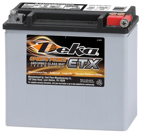 Bateria Deka AGM 12V Power Sports - ETX16