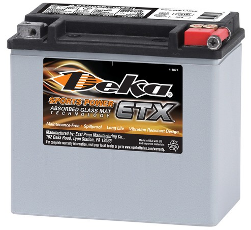 Bateria Deka AGM 12V Power Sports - ETX16L