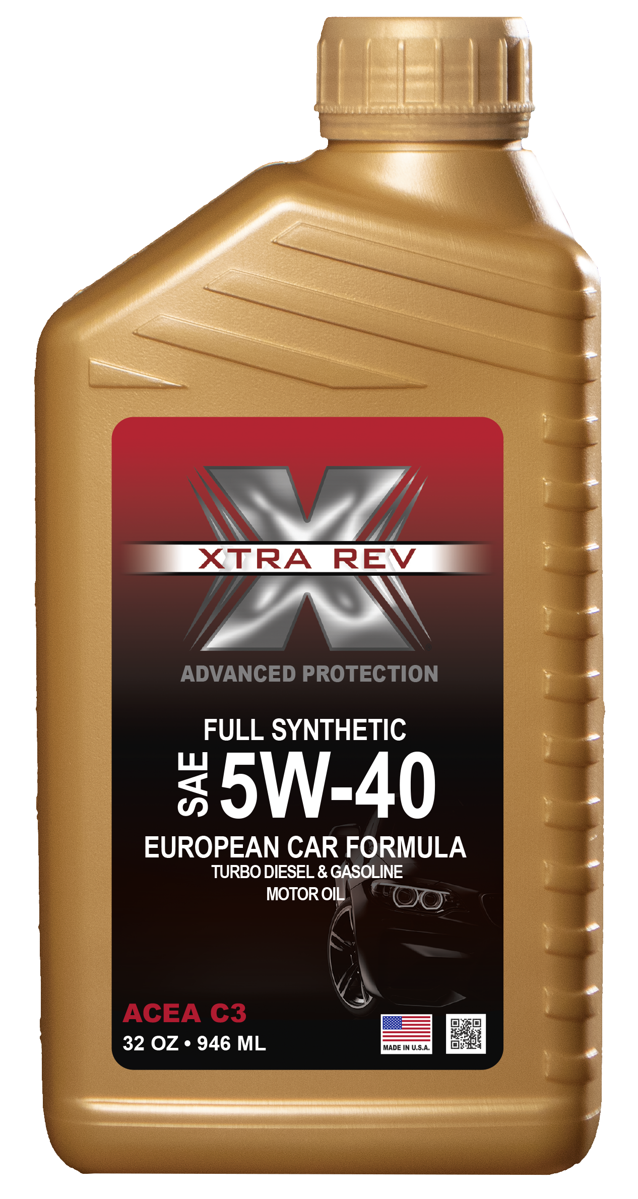 ACEITE DE MOTOR A GASOLINA SINTETICO 5W40 EUROPEAN SN+ ACEA C3 - 12/1 L