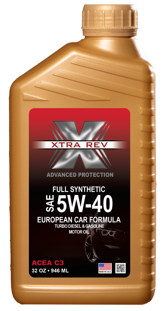 ACEITE DE MOTOR A GASOLINA SINTETICO 5W40 EUROPEAN SN+ ACEA C3 - 12/1 L